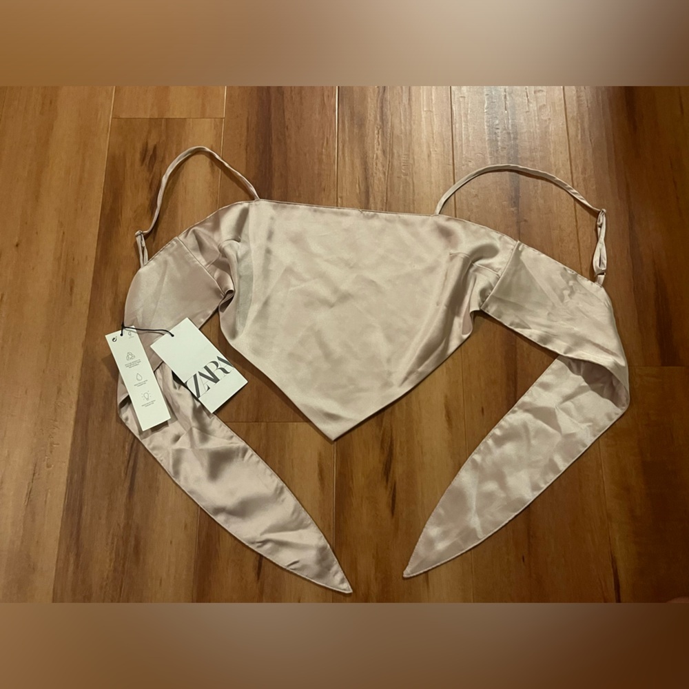 Light Pink Silk Top From Zara Size Small New With Tags